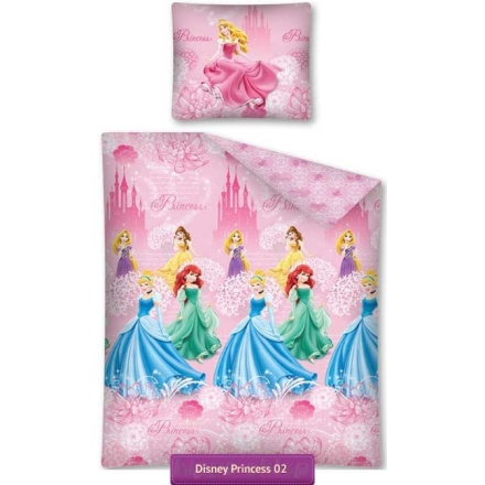 Pościel flanelowa z Księżniczkami Disney-a 140x200 i 160x200, różowa