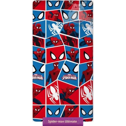 Prześcieradło z gumką Spider-Man Ultimate 90x200, niebiesko-czerwone