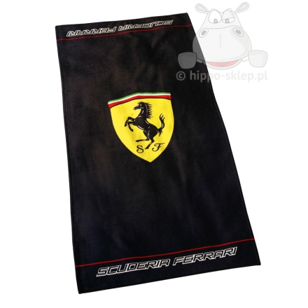 Ręcznik Ferrari czarny logo