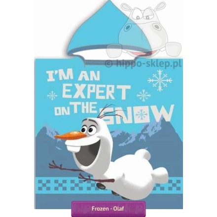 Frozen Olaf ponczo kąpielowe dla dziecka 50x115, niebieskie