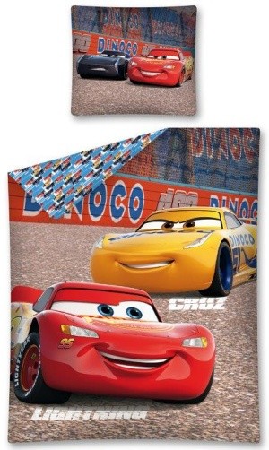 Bajkowa pościel z bohaterami filmu Auta Disney Cars
