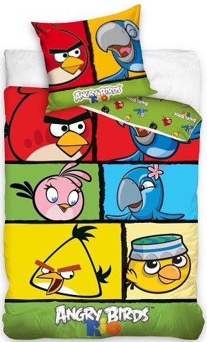 Pościel Angry Birds Rio 2 zielona