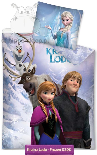 Dziecięca Pościel Kraina Lodu 140x200 lub 160x200 Disney Frozen