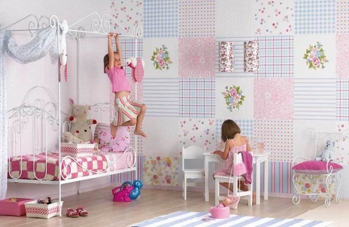 Różowo błękitny pokój dla dziewczynki