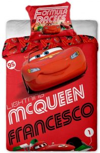 Pościel McQueen Cars 120x160 cm czerwona