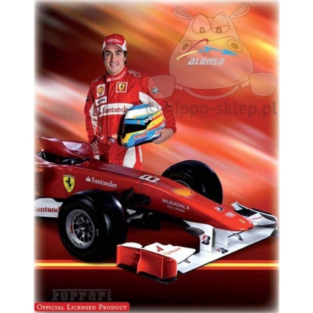 Koc polarowy Ferrari Alonso 130x170, czerwony