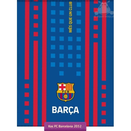 Polarowy koc FC Barcelona 110x140, niebiesko-bordowy  