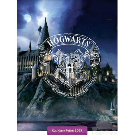 Koc koralowy zamek Hogwart z herbem - Harry Potter 150x200 