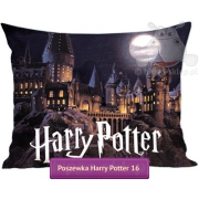 Zamek Hogwart Harry Potter poszewka 50x75, brązowa
