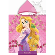Roszpunka Księżniczka Disney-a ręcznik plażowy z kapturem 50x115, rózowy 