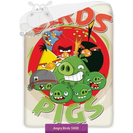 Narzuta Angry Birds Pigs 140x200, kolorowa
