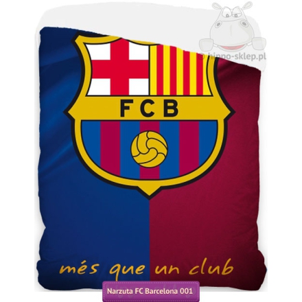 Narzuta FC Barcelona z herbem 150x215, granatowo bordowa 