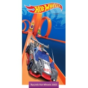 Ręcznik Hot Wheels Mattel 70x140, niebieski 