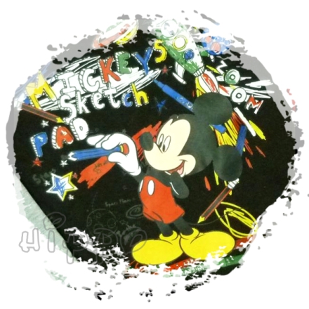 Nadruk motywu Myszki Mickey na bluzie piżamy