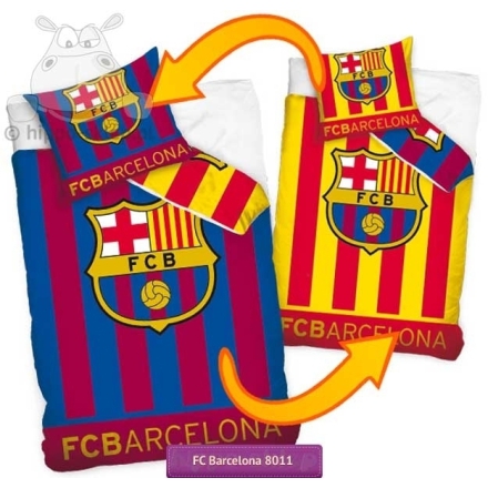 Piłkarska pościel FC Barcelona 160x200, wzór obustronny 