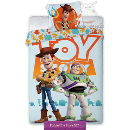 Pościel Disney Toy Story Buzz i Chudy 140x200 lub 135x200, błękitna 