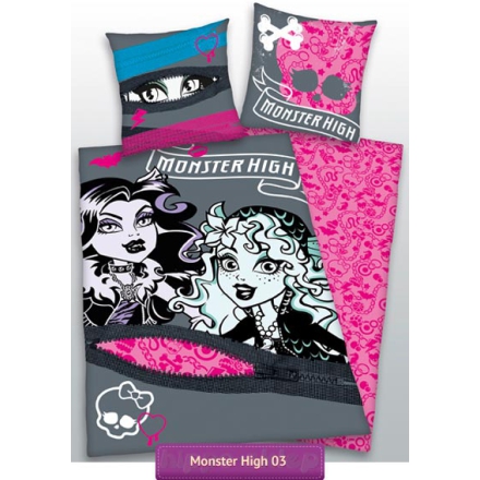 Różowo szara pościel Monster High 140x200 