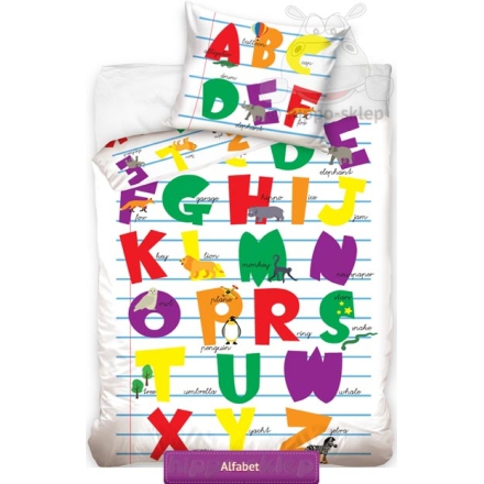 Pościel dla dzieci alfabet literki ABC 02 Carbotex 5902385211451