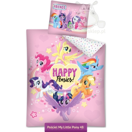 Pościel Kucyki Pony MLP 48 Happy Ponies, Detexpol, 5901685637213