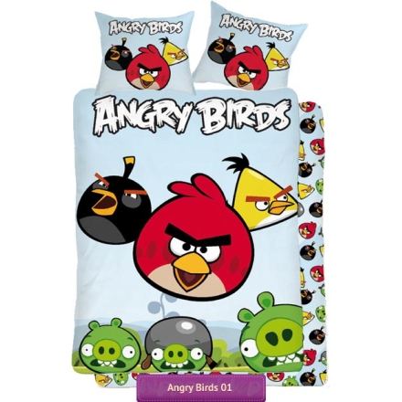 Pościel dla dzieci Angry Birds 160x200 + 2x 70x80