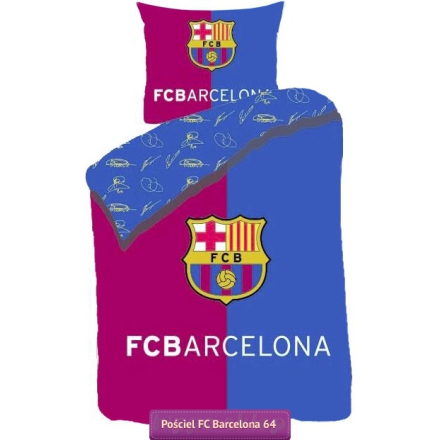 Piłkarska pościel FC Barcelona 140x160 + 50x80, granatowo-bordowa