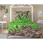 Poszwa na kołdrę i poszewka na poduszkę w stylu Minecraft 160x200