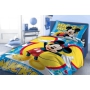 Pościel Myszka Miki Disney niebiesko-żółta,135x200