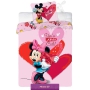 Pościel Myszka Minnie i Myszka Mickey serduszka 160x200 lub 150x200, różowa