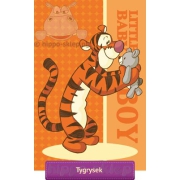 Tygrysek - mały dziecięcy ręcznik do rączek 40x60, pomarańczowy 