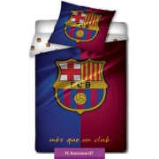 Licencyjna pościel FC Barcelona 150x200 lub 140x200, bordowo-granatowa