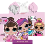 Laleczki LOL Surprise ponczo kąpielowe dla dziewczynki 55x110, różowe