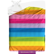 Narzuta, kolorowe nakrycie łóżka w pasy 140x195 cm