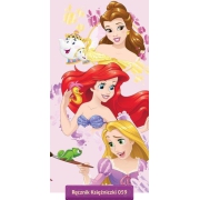 Ręcznik Księżniczki Bella, Ariel i Roszpunka 70x140, rózowy