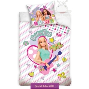Pościel Barbi Mattel 150x200 lub 140x200, biała 