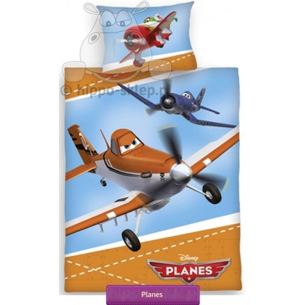 Pościel flanelowa Samoloty Planes Disney 100x135 + 40x60
