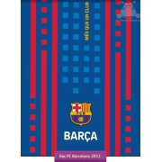 Polarowy koc FC Barcelona 110x140, niebiesko-bordowy  