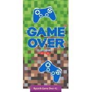 Plażowy ręcznik Game Over 70x140, zielono-brązowy  