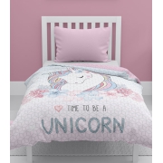 Narzuta dla dziewczynki Unicorn - Jednorożec, różowa 