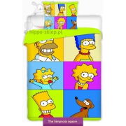 Pościel Rodzina Sipsonów 140x200 limonkowa Homer & Marge, Bart Lisa Meggie