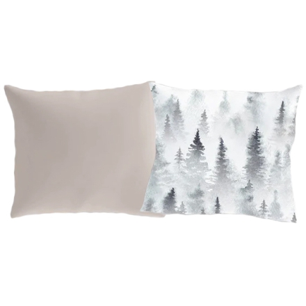 Powłoczka na poduszkę z choinkami w zimowym lesie 50x60 lub 70x80 cm