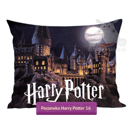 Zamek Hogwart Harry Potter poszewka 50x75, brązowa