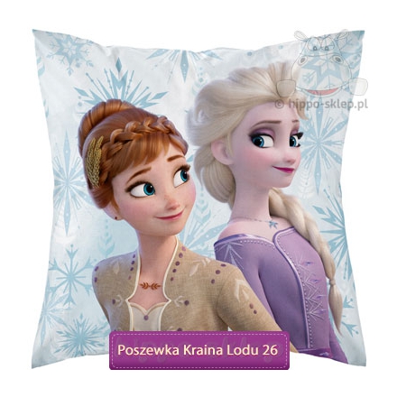 Anna i Elza Disney Frozen II poszewka - jasiek / poduszka 40x40 cm