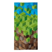 Ręcznik pixele Minecraft-a 70x140 cm,niebiesko-zielono-brązowy 