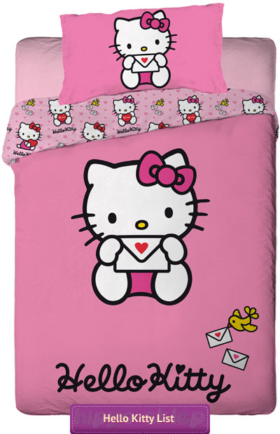 Pościel Hello Kitty 140x200 różowa