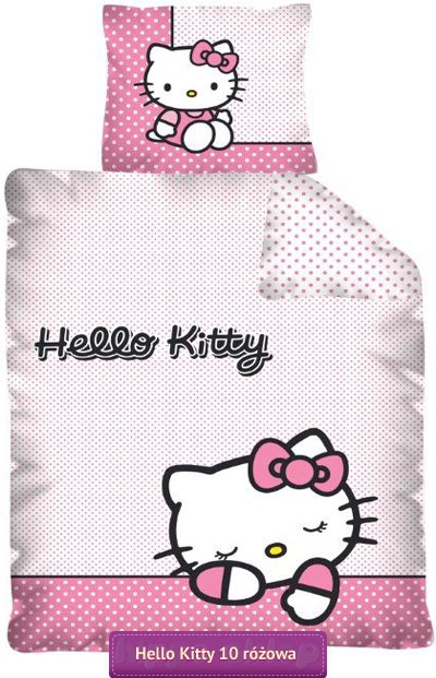 Pościel dziecięca 140/200 Hello Kitty różowa