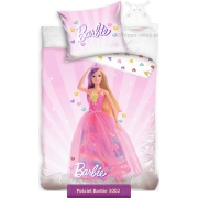 Różowa pościel z lalką Barbie 140x200, 150x200