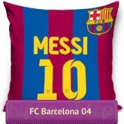 Messi "10" mała poszewka - jasiek 40x40, niebiesko-bordowa