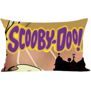 Poszewka z napisem Scooby Doo 50x80, brązowa