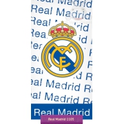 Duży licencyjny ręcznik plażowy Real Madrid 150x75 biały