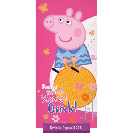Ręcznik ze Świnką Peppą dla dziewczynki 140x70, różowy